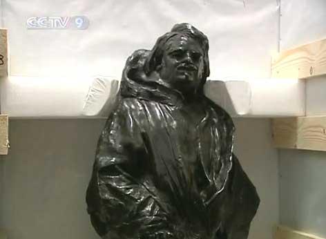 A genuine sculpture pieces made by the renowned late artist Auguste Rodin, has arrived in Shanghai for a museum exhibition during the Shanghai World Expo. 
