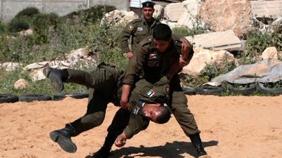 Palestinian security force has military training