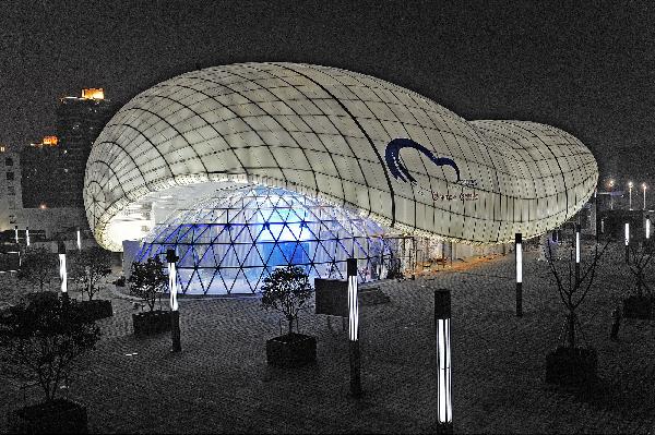 Trial illumination of pavilions marks 30 days counting-down of the Expo