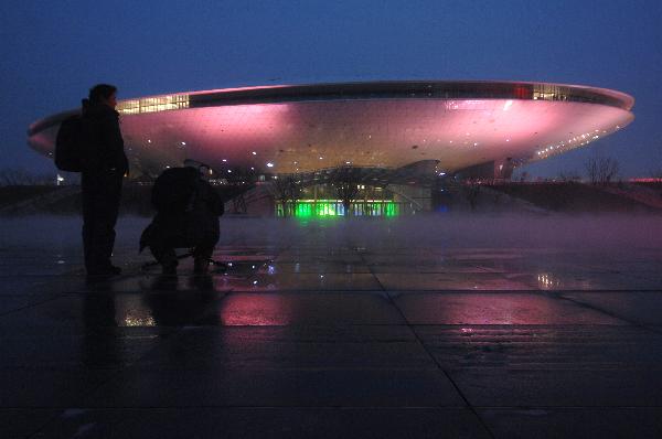 Trial illumination of pavilions marks 30 days counting-down of the Expo