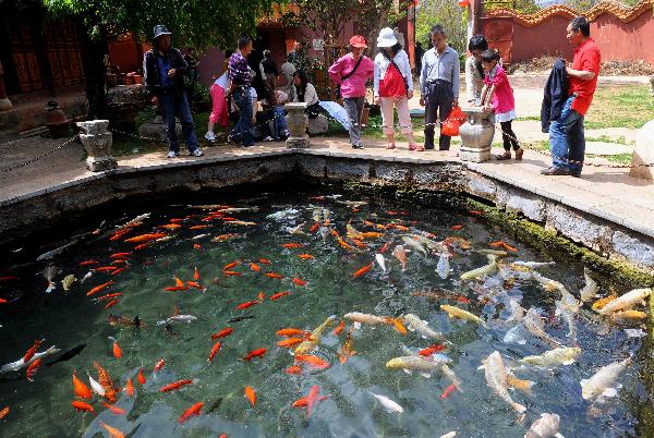 Tourists enjoy themselves at a park in Kunming, capital of southwest China's Yunnan Province, on April 4, 2010, the second day of the three-day Qingming holiday. Qingming, or Tomb-sweeping Day, was made an official holiday in response to public appeals in 2008. [Xinhua/Chen Haining] 