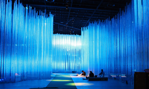 Indoor display of China pavilions at Shanghai Expo