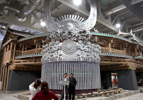 Indoor display of China pavilions at Shanghai Expo