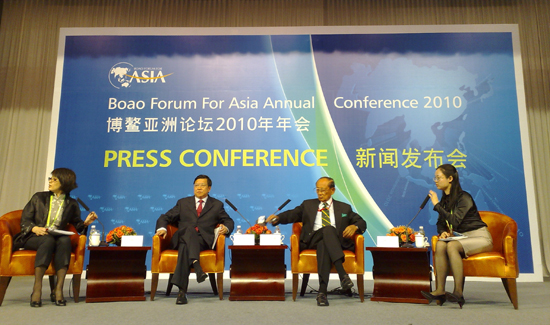 Boao Forum for Asia 2010 highlights 'green' recovery.