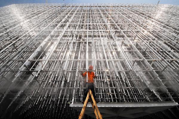 Magic walls of Pavilions at EXPO park in Shanghai