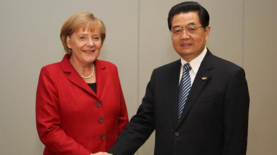 Hu, Merkel agree to enhance cooperation