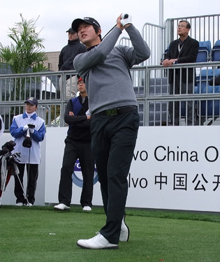 Korean youngster Kim Do-hoon tees off for what would prove to be an eventful round