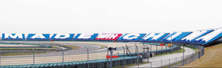 A file photo showing the banner 'Made with China' has been stretched across the stands of the Chinese Grand Prix of 2010 FIA Formula One World Championship, to be held from April 16 to 18.