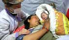 Baby born in tent hospital after earthquake