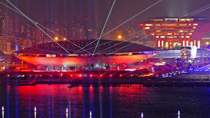 Music water curtain in trial operation at Shanghai EXPO park