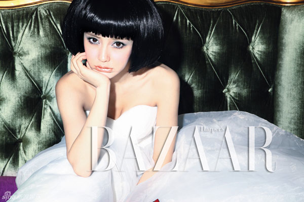 Model Angelababy appears in a series of photos in Harper's Bazaar magazine. 
