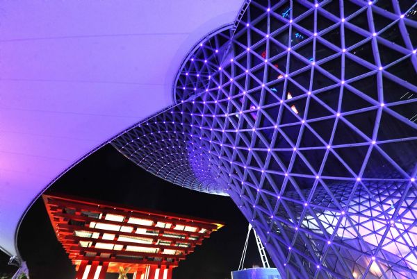 Photo taken on April 24, 2010 shows the the China Pavilion in the World Expo Park in Shanghai, east China. 