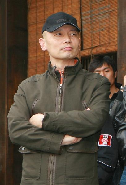 Veteran actor Ge You poses at a press conference at the Xiangshan movie production base in Ningbo, Zhejiang Province, April 26, 2010. Main cast of the film 'Zhao's Orphan' by director Chen Kaige attends the press conference. 