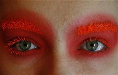 A model waits in the backstage of Akira show during the last day of Australian Fashion week in Sydney May 2, 2008.