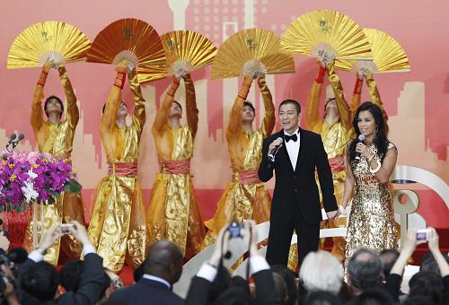 Art performance at the opening ceremony of the site of Expo 2010 Shanghai China. [Xinhua]