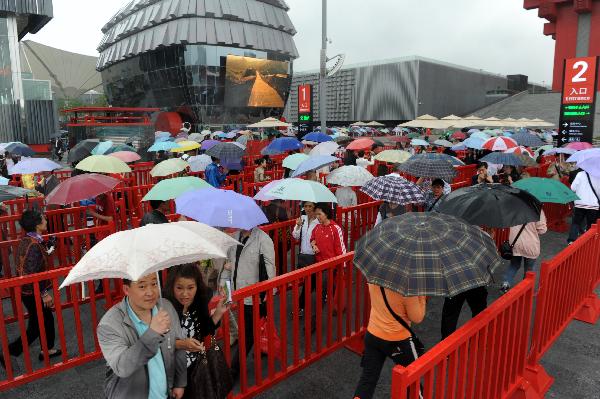 World Expo park in rain