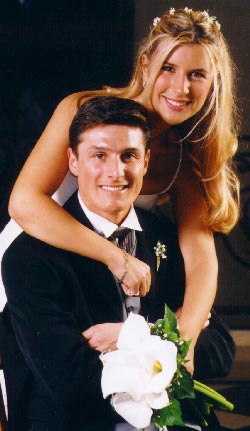 Javier Zanetti and his wife Paula