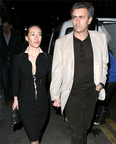 Inter Milan coach Jose Mourinho and his wife (Photo: news.cn/agencies) 