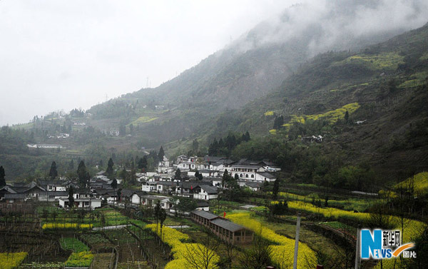 Photo taken on April 6 shows Yanfeng Village, not far from Shuimo Town. [Photo: Xinhua]