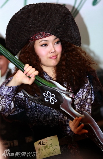 Chinese costume comedy 'The Emerald and the Pearl' premiered in Beijing on Tuesday, May 11, 2010. Cast members including Charlene Choi, Raymond Lam, Joey Yung and Cho-Lam Wong attended the premiere in costume.