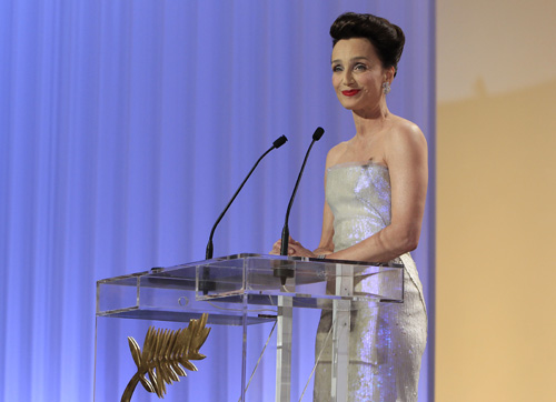 British actress Kristin Scott-Thomas presides over the opening ceremony of the 63rd Cannes Film Festival in Cannes, France, May 12, 2010.