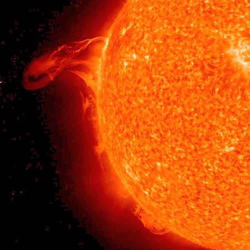 NASA's STEREO (Solar TErrestrial RElations Observatory) recently caught sight of a solar eruption with a twist. The largest of three eruptions seen between April 30 and May 2 produced a loop of plasma, or charged gas, with a pronounced twisting motion. The picture, released Friday, shows an example of fairly common activity on our stormy star.