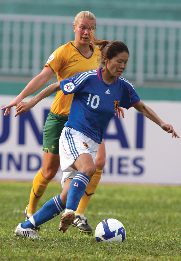 Japan's striker Homare Sawa.