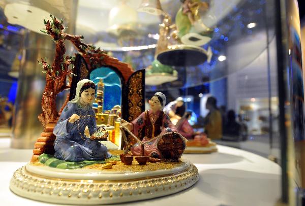 Handicrafts displayed at Pavilions in World Expo park