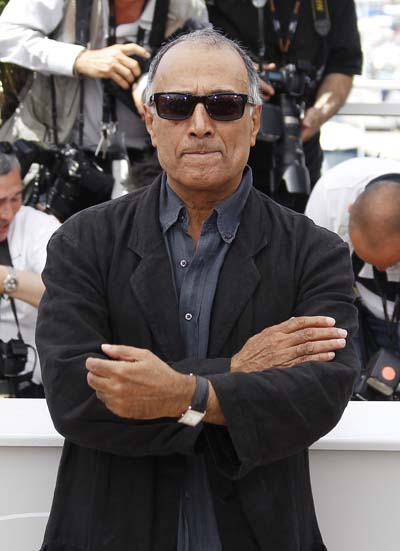 Director Abbas Kiarostami poses during a photocall for his film Copie Conforme (Certified Copy), in competition at the 63rd Cannes Film Festival May 18, 2010.