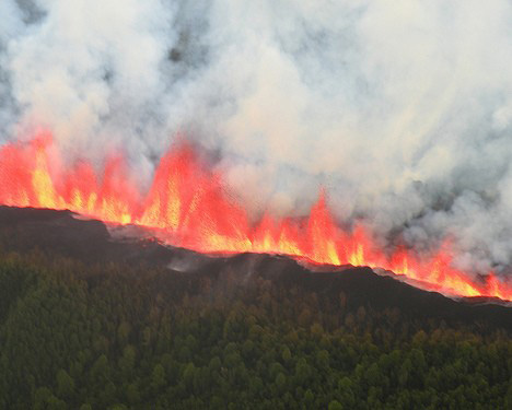 Mount Nyamulagira, DR Congo. Mount Nyamulagira is located in DR Congo. Since the 1980s, the volcano has already erupted for over 30 times. [gb.cri.cn] 