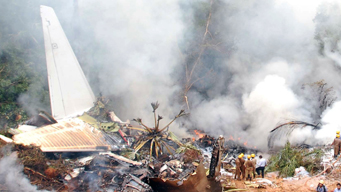 Plane crashes in south India