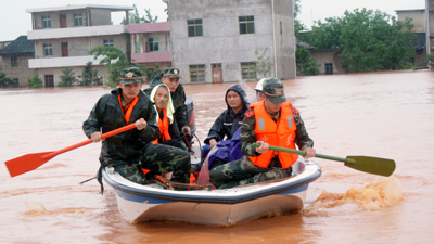 5th round of fierce rainstorm ravages Jiangxi Province