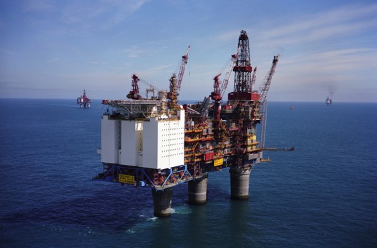 A Statoil semi-submersible oil platform off the coast of Rio