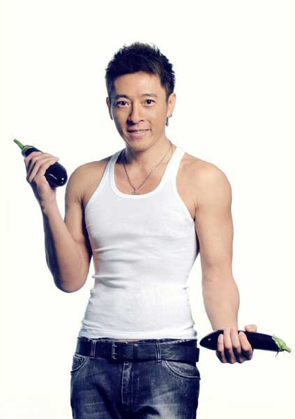 Hong Kong TV star Lv Songxian (Jackie Lui) shot a series of photos for a magazine with the theme of eating a vegetarian diet.