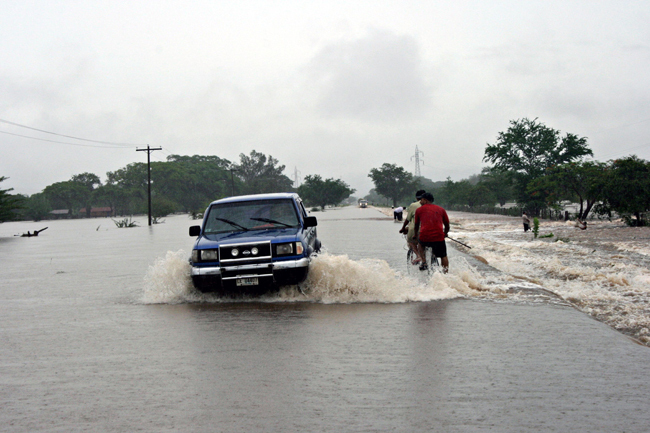 Thousands of people have been affected the flooding caused by heavy rain on the Pacific coast of Nicaragua. [Xinhua/AFP]