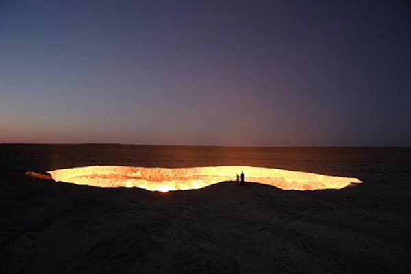 Gas cave in Derweze