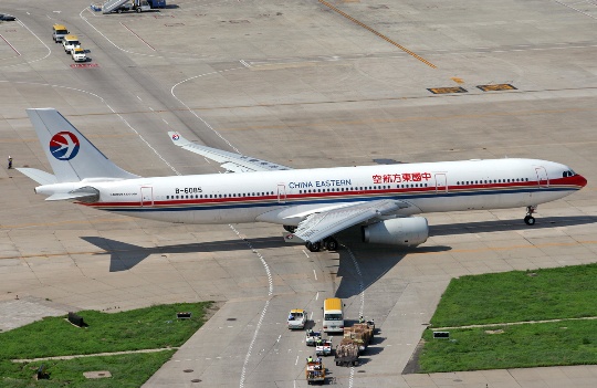 File photo: A China Eastern's (MU) Airbus A330-series jet taxis at Shanghai Hongqiao Airport (SHA)