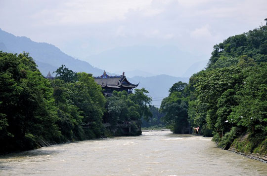 The Dujiangyan scenic spot near Chengdu city.