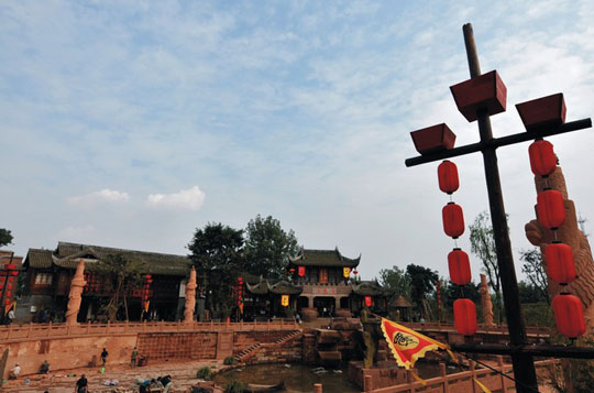 Huanglongxi ancient township in the suburbs of Chengdu.