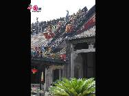 Established in 1894 during the Qing Dynasty, Chen Clan's Academy sits in western Guangzhou and holds a diverse collection of folk art. Chen Ancestral Hall, as it is known locally, is well-preserved, intricately decorated and the largest traditional building in Guangdong Province. [Chin.org.cn]