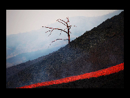 The Pacaya volcano in Guatemala spews lava and rocks. [CRI]