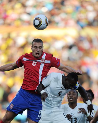 during the Group C match at the 2010 World Cup finals 