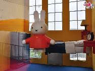 Miffy, also known as Nijntje in Dutch, which stems from a toddler's pronunciation of the word 'konijntje' meaning 'little rabbit'. Miffy is a small female rabbit in a series of picture books drawn and written by Dutch artist Dick Bruna. [Photo by Pierre Chen]
