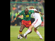 The Indomitable Lions Cameroon were sent home following a 2-1 defeat to Denmak in a World Cup Group E match on June 19, 2010. [Xinhua]