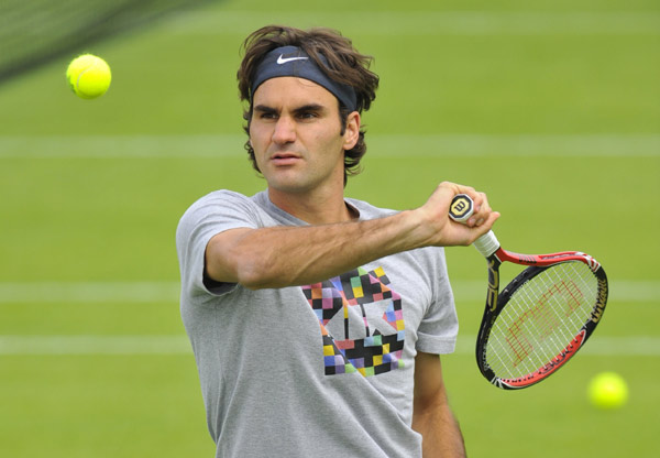 Roger Federer shows up at Wimbledon in London-Xinhua