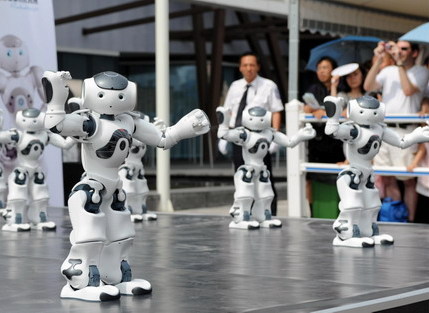 Robots dance for France National Pavilion Day