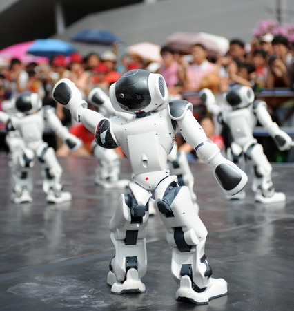 Robots dance for France National Pavilion Day