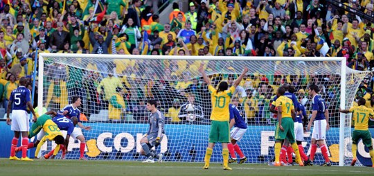 Bafana Bafana downed France by 2:1.