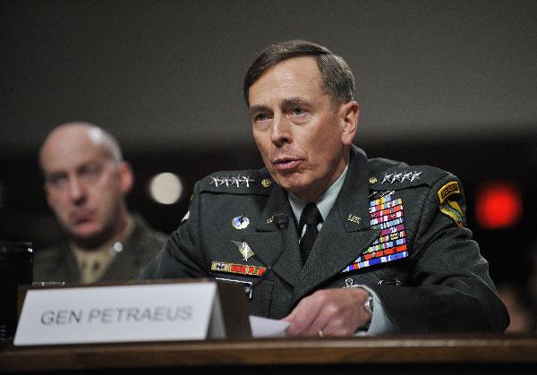 U.S. General David Petraeus testifies before the Senate Armed Services Committee for a confirmation hearing to become commander of the International Security Assistance Force and commander of the U.S. Forces in Afghanistan on Capitol Hill in Washington June 29, 2010. [Zhang Jun/Xinhua]