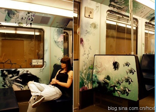 Amazing paintings in Dutch subway. [huanqiu.com]